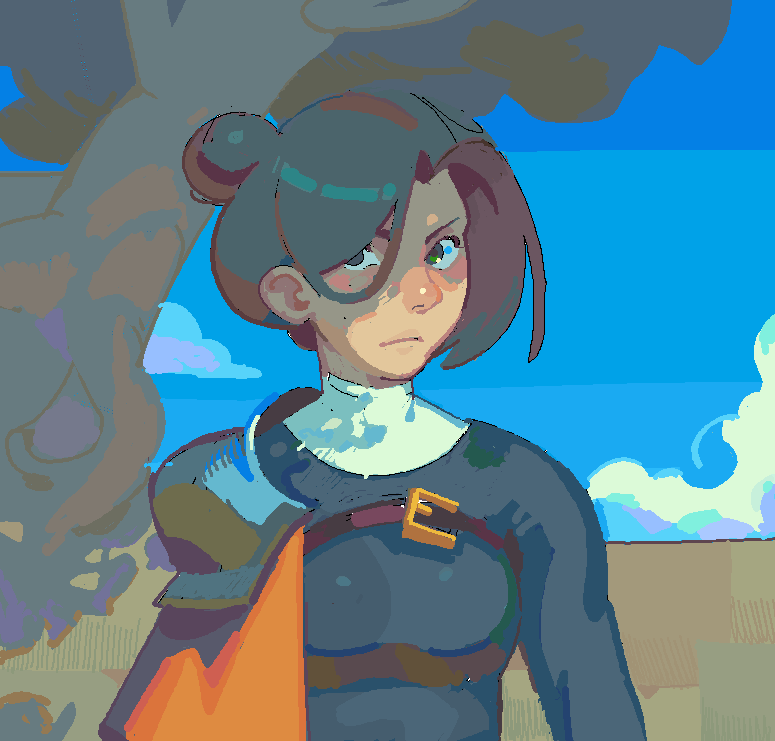 IgoStarling's tweet photo. Quick sketch in MS Paint just to remember how to use colors https://t.co/0iEBfo6yby