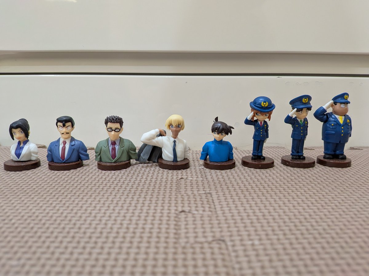 chika_con's tweet photo. 【交換】
チョコエッグ 名探偵コナン 6

譲：光彦、宮本由美
求：三池苗子、萩原研二、犯人、シークレット＞歩美

リーフレットなし、一度組み立てたものでも良ければ、第5弾の写真2枚目のものも譲れます。

郵送での交換希望です。
検索からでもお気軽にお声掛けください。 https://t.co/e9PJydImFa
