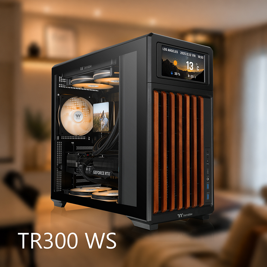 ThermaltakeInc's tweet photo. 𖡼.𖤣𖥧 Designed for your workspace 𖡼.𖤣𖥧
The TR300 WS blends premium wood inspired styling with a customizable front display, creating a workstation that looks as good as it performs.
🌳 Learn more: https://t.co/qpqh6MJfSe
#Thermaltake #TR300WS #WorkspacePC #PCBuild https://t.co/r9Z2LwMBEw