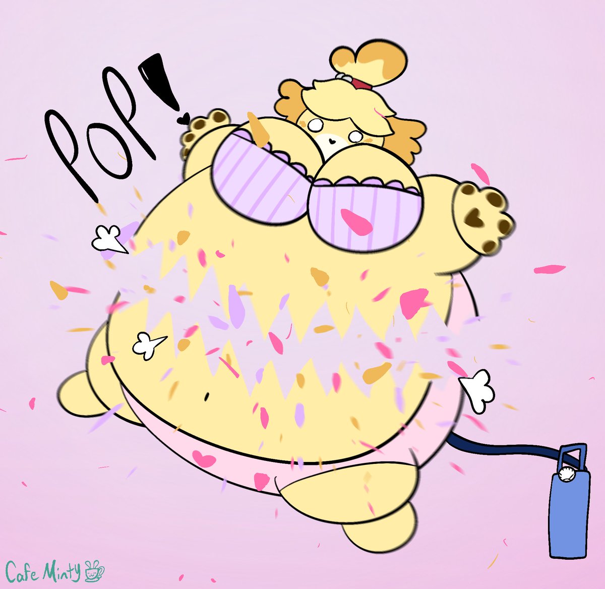 CafeMintys's tweet photo. Cw// inflation + popping 

First post here hehe, had to inflate Isabelle nice and big 💖
#inflation https://t.co/aewrKgntab