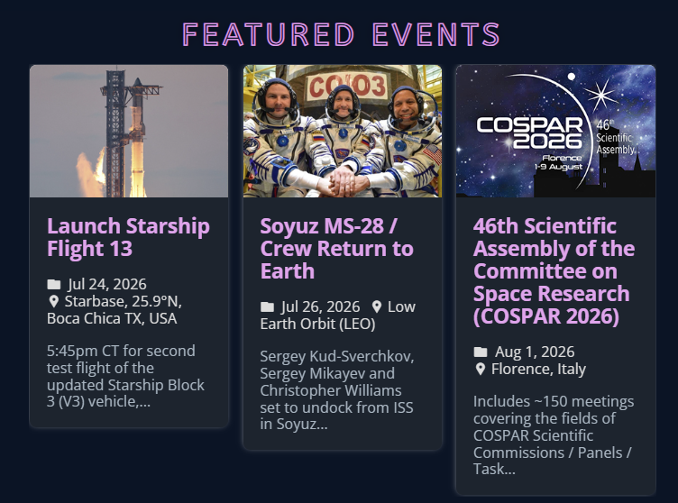 SpaceCalendar tweet picture