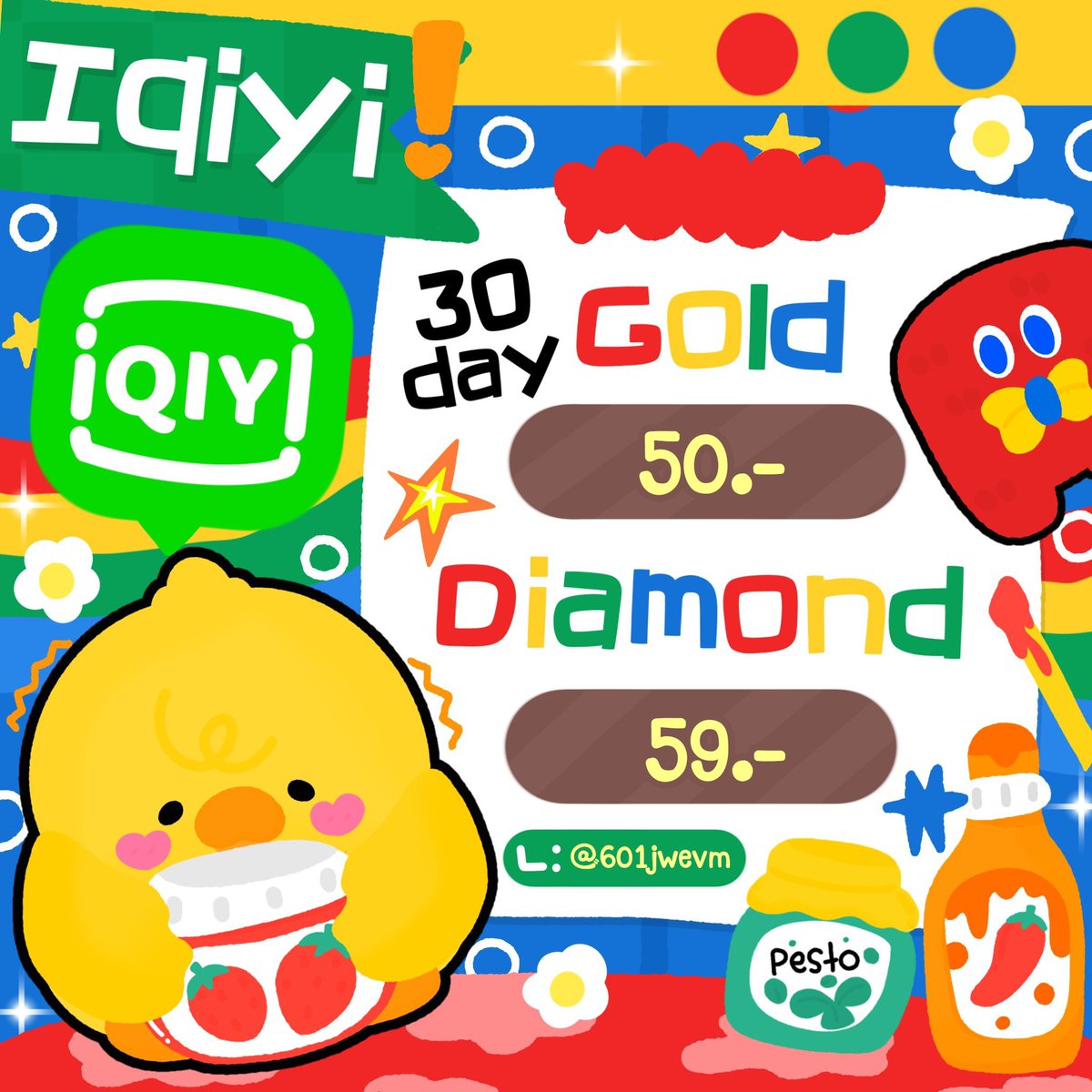 termffbyaom's tweet photo. @mooncattypre @601jwevm 🧾 𓄼 Iqiyi Gold 🥗🐰 ⋆
𓂂✿𓈒 หาร 2 | 50.- จอไม่ชน

🧾 𓄼 Iqiyi Diamond🥗🐰 ⋆
𓂂✿𓈒 หาร 4 | 59.- จอไม่ชน

Line : @601jwevm

#iqiyi #iQIYIราคาถูก  #หารอ้าย #หารอ้ายฉีอี้ #อ้ายฉีอี้ราคาถูก https://t.co/oRw2I7iITH