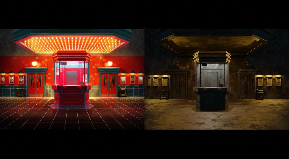 BlueholeWhale's tweet photo. #トリッカル+ #EPID 小ネタ - ゲーム内背景
本日は新しい企画として、EPID開発陣がトリッカルの背景に仕込んだ細かなディテールをご紹介します。
本来であれば、これらのディテールを発見された教主様の投稿をご紹介するのが礼儀だと思います。
しかし、その多くはかなり以前から実装されている要素であり、元の投稿を見つけることが難しかったため、今回はリンクなしでご紹介します。
━━━━━━━━━━━━━━
■ 教主の部屋
① 教主は非常に背が高いため、部屋を見ると玄関へ続く扉の上部が、教主の身長に合わせてくり抜かれている。
② 引き出しの高さが足りないため、飼料箱や本を重ねて高さを調整している様子も確認できる。
━━━━━━━━━━━━━━
■ ディアナの部屋
① 一見すると温かく落ち着いた雰囲気の部屋だが、飾られている集合写真の一部だけが破り取られている。
② ディアナが過去に着ていたと思われる衣装も展示されている。
……包帯ということは、下着扱いなのだろうか。
━━━━━━━━━━━━━━
■ バナの鍛冶場
① シュパンの「シュパボルト」の残骸や、イフリートの剣、ティグの写真が飾られている。
バナの夢の一つは「伝説の剣を作ること」である。
そのため、参考資料として飾っているのかもしれない。
② 炉には、自身のトレードマークでもあるネズミが刻まれている。
③ 鉱石のようにも見えるが、どう見ても羊羹にしか見えない物体まで置かれている。
━━━━━━━━━━━━━━
■ 劇場
リニュアが「タイムパラドックス!」と叫ぶシーンでは、劇場の照明が点滅する演出が入る。
実は照明が点滅した一瞬だけ劇場の背景も切り替わっており、すぐ元の状態へ戻る。
その一瞬だけ映し出される劇場は、下の画像のように見るも無惨な姿となっている。