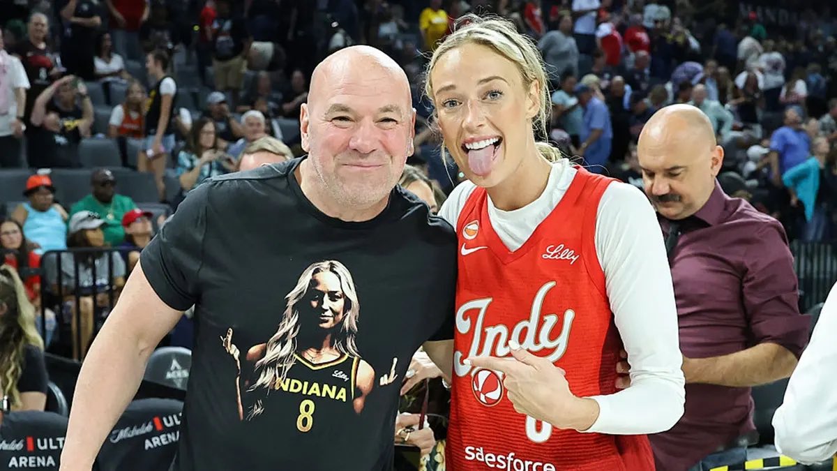 larryjunesbagel's tweet photo. Sophie Cunningham was getting all hugsy and hi-fives with Dana White who smacked his wife on video and stood in the ring with Conor McGregor, a convicted rapist. Don’t give us that “I love biological women” when you stood beside men like that. She’s a fucking low life https://t.co/xcYvtcaC5a