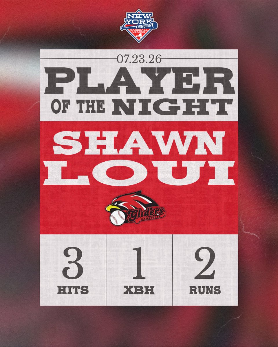 NYCBLbaseball's tweet photo. The player of the night for Thursday, July 23rd, is Shawn Loui! https://t.co/9lZz1kpFwl