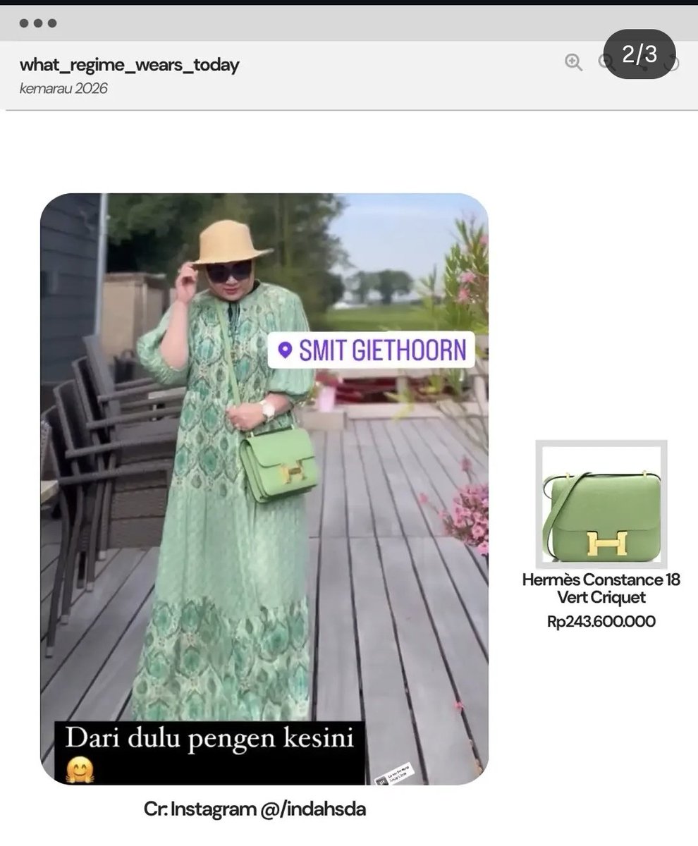 bismillahyuk_'s tweet photo. Koleksi TAS MAHAL dari Istri Koruptor.

Wardatul Asriah, anggota DPR RI, periode 2024–2029 (Partai Gerindra). 

Beliau adalah istri dari mantan Menteri Agama Suryadharma Ali, yang terbukti melakukan korupsi dalam penyelenggaraan ibadah haji.

Total kekayaan Wardatul Asriah menurut LHKPN: Rp114.660.000.000.

GOKIL. 114 MILYAR. 🤯🤯