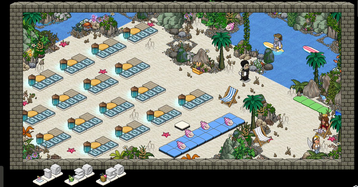 sprinklito's tweet photo. * + . quick little beach lucky step ☀️

:: @Habbo #habbo ! https://t.co/8g1z9FnDg1