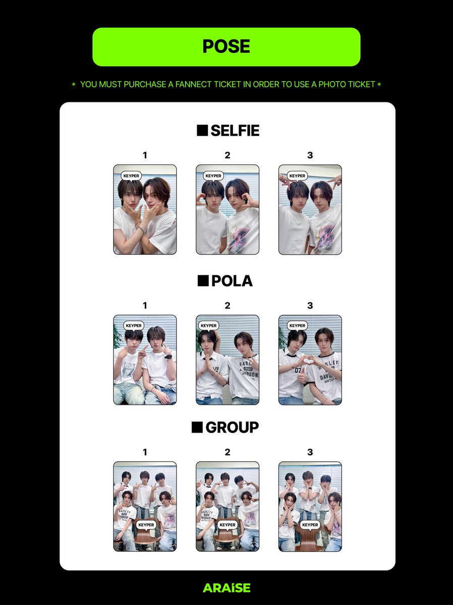 araise_shop's tweet photo. 2026 KEYVITUP 1st FANNECT in LA

���� PHOTO POSE PREVIEW 
🎫 TICKET LINK 
       : https://t.co/Wo7DQAni7o
#KEYVITUP #키빗업 https://t.co/fcAW5n8VFA