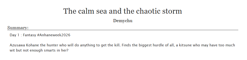 Demychu's tweet photo. Day 1 : Fantasy #anhaneweek26
https://t.co/jRvNMPZa9Q
#杏こは #ankoha https://t.co/xSnOEQkNyt