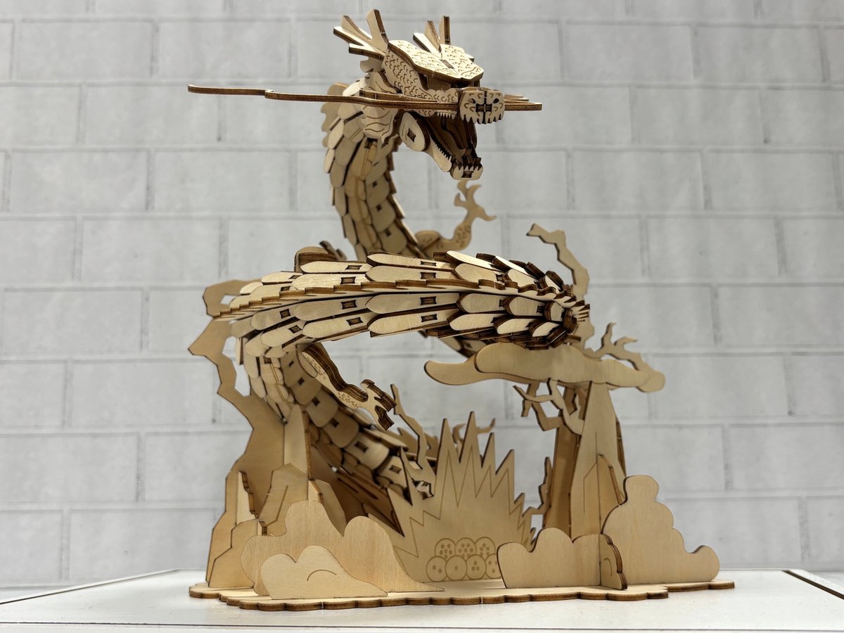 龍神ページLサイズ無垢20個セット。 ホビー天国1F 雑貨】 エーゾーンから『Wooden Art ki-gu-mi 神龍』を