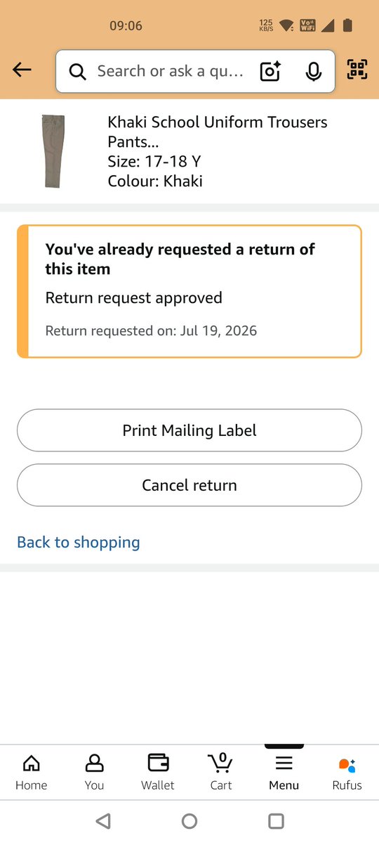 parvezcivil's tweet photo. @amazonIN 

I am waiting for the personal to pick up my return.. it's already over due https://t.co/NJxbP7HNtc
