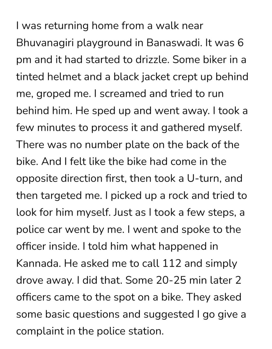 randomcitizen_0's tweet photo. It has almost been a week. I have not got any updates from police yet. @BlrCityPolice please PLEASE advice me and help me 🙏🙏🙏I have not stepped out of the house since a week. I am feeling very hurt and helpless...this was a planned and organised crime by a habitual offender. https://t.co/AXJlAXYFIr