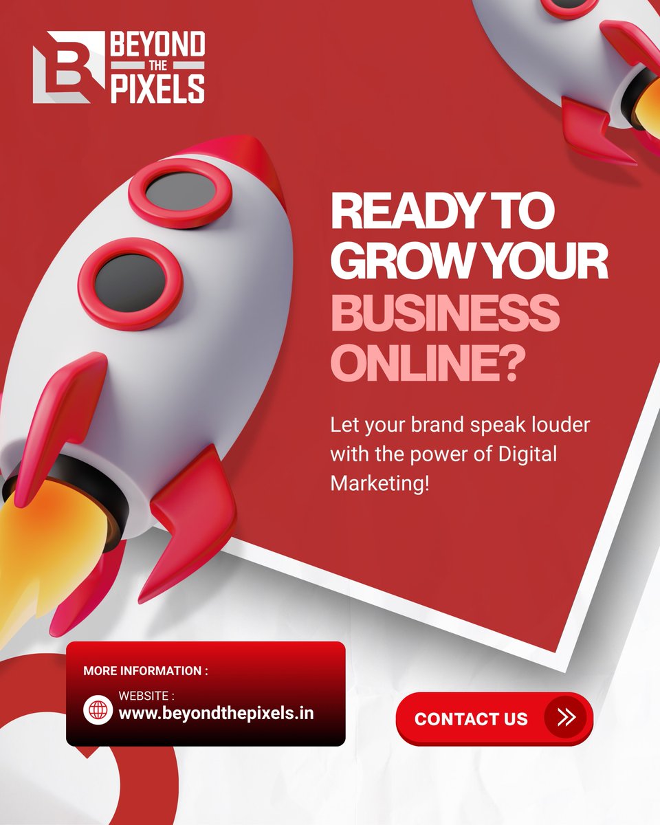 Teambeyondpixel's tweet photo. 🚀 Ready to grow your business online?
Your brand deserves more visibility, more leads, and more sales.

Let Beyond the Pixels help you with:
✔ Digital Marketing
✔ Websites
✔ Branding
✔ Social Media

🌐 https://t.co/pX5KadGknx #DigitalMarketing #BusinessGrowth #MarketingTips https://t.co/sEgNOMUDCx