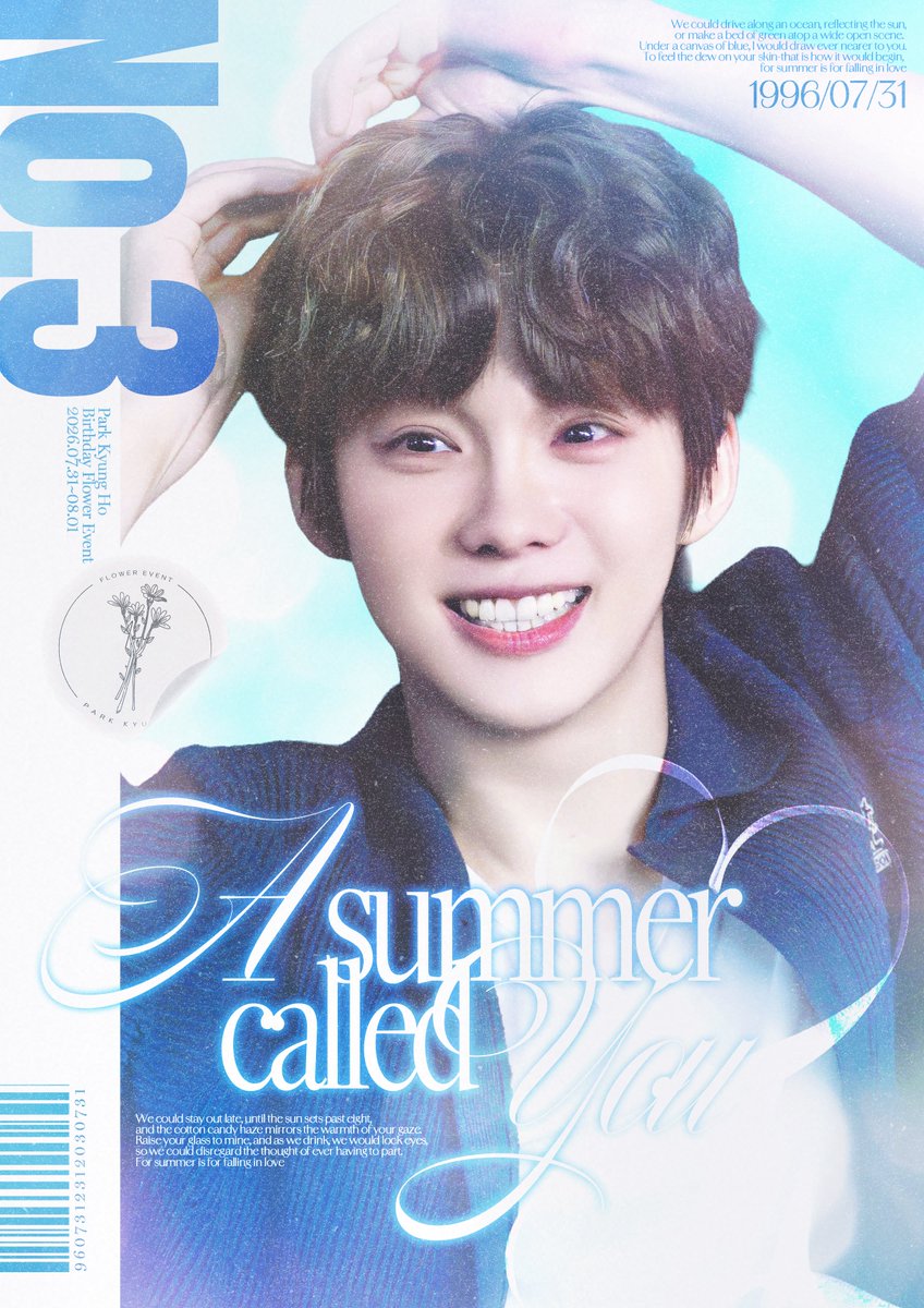 summers_pkh's tweet photo. ˚✧₊ 𝑨 𝒔𝒖𝒎𝒎𝒆𝒓 𝒄𝒂𝒍𝒍𝒆𝒅 𝒚𝒐𝒖 ⁎˳✧༚

박경호 배우님의 31번째 생일을 기념하여
꽃나눔 이벤트를 진행합니다  -`❤︎´-

🎀 로벨리아듀
🎀 2026. 07. 31 ~ 08. 01

#ASummerCalled_PKH https://t.co/x6ozNqfEQo
