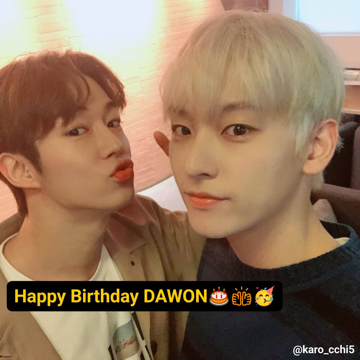 karo_cchi5's tweet photo. 다원 생일 축하해〜🎂👏🥳
건강하고 즐겁고 행복한 한 해가
되길 바라✨️
맛있는 음식을 먹으며 멋진 생일을
보내세요😊
#SF9 #다원 #DAWON #ダウォン
#HappyDAWONDay @xleexekdnjs https://t.co/2r79IqXMsE