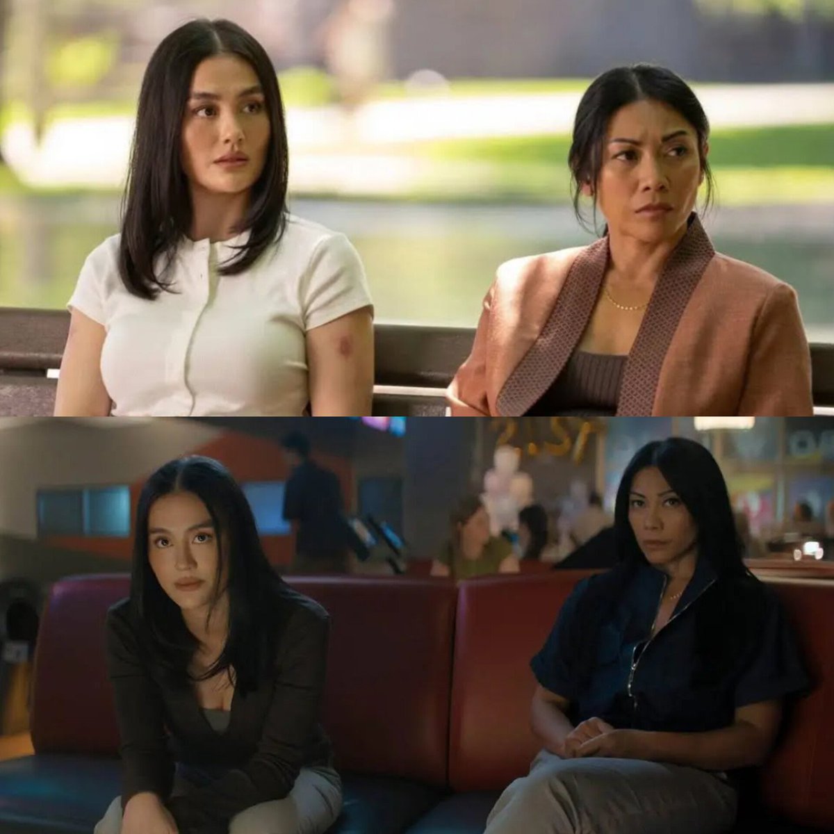 SuperheroMAX_ID's tweet photo. FIRST LOOK-nya Agnes Monica Muljoto (40) dan Anggun Cipta Sasmi (52) sebagai antagonis di REACHER season 4 https://t.co/D9YqLD9HnQ