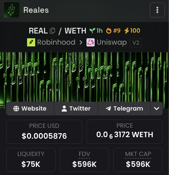 yenperps's tweet photo. RWA meta is making millionaires on Robinhood so I've spent the last few hours looking into $REAL.

CA: 0xAd0c4E4Acc1BA90ad5B28CCdc6F8E7eE35db7777

This one was stealth launched by an actual builder.

Remi comes from Polygon and Gemini and is now building around one of the biggest narratives this cycle.

RWA isn't going away.