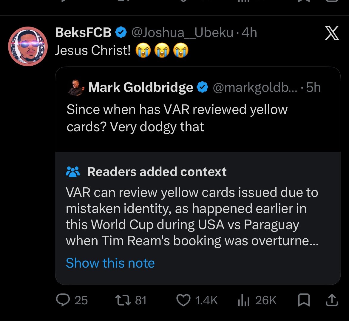 Joshua__Ubeku's tweet photo. Community Notes on the people talking about football week in week out! Lol! https://t.co/4CNz5RkiW5