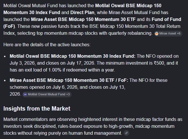 RakJhun's tweet photo. Good to Buy BSE 30 Momentum stocks before Mutual Funds launch? The new launches by Motilal Oswal (3rd-17th July) &amp; Mirae (6th-13th July) are expected to be a success &amp; raise 1000s of Cr because of the past returns of Index. Funds will be invested in the 30 stocks &amp; cause a surge? https://t.co/ZuUvWb9a4U