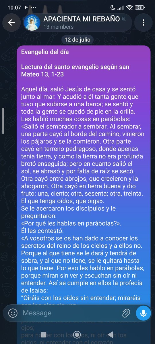 ApacientaMiReba's tweet photo. EVANGELIO DE HOY
#EvangelioDelDía #EvangelioDeHoy https://t.co/Bonf4X4vWJ