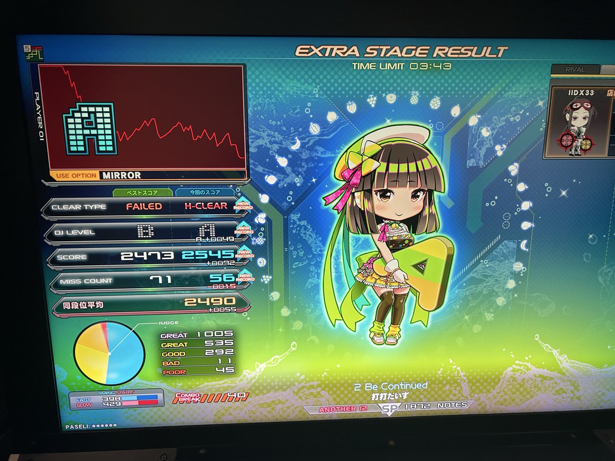 boss_ff14_'s tweet photo. 今週の成果
Despair of ELFERIA SPAノマゲ
Flashes SPA ハード
Dolphin Kick SPA ハード
2 Be Continued SPA ハード

Despair of ELFERIAはアリーナでクリアした。投げた人ありがとう
2 Be Continuedは57回やった果てに鏡でハードがついた

#IIDX https://t.co/ZPv08vIEHY