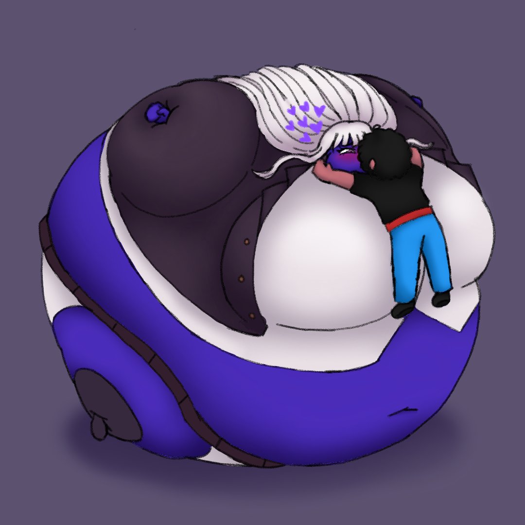 BB1010_'s tweet photo. [CW : Body inflation, Blueberry]

Comms for @delinquent_lord

Kissing with Kyoko Berry! https://t.co/HY6HUny0OX