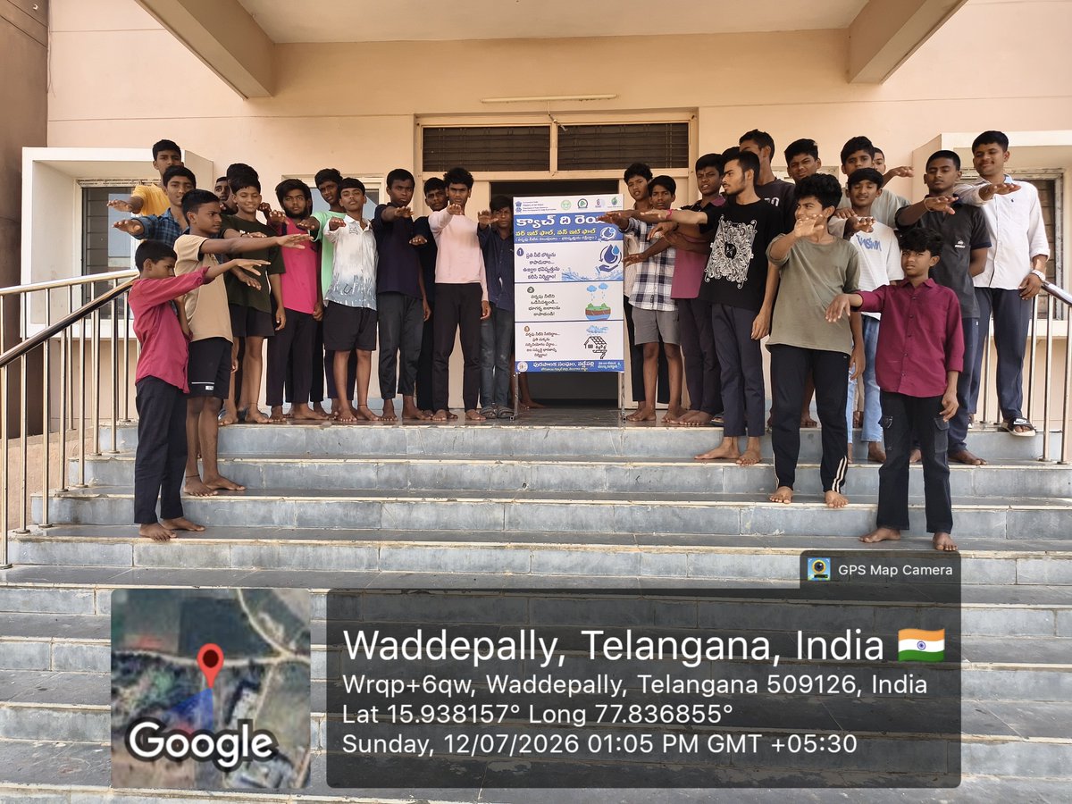 mcwaddepally's tweet photo. Rainwater Harvesting Pledge was conducted at Waddepally Polytechnic College with the participation of students, faculty, college staff, and Waddepally Municipality staff.
#RainwaterHarvesting #SaveWater #WaterConservation #Waddepally #CatchTheRainMoHUAWaterSecurity https://t.co/7tSw1zh2Pv