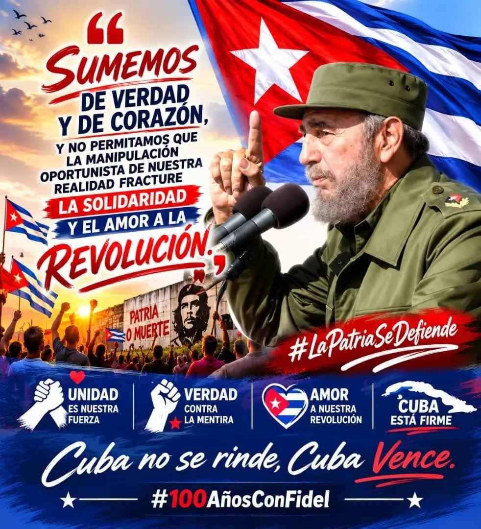 Ediangarcia88's tweet photo. No permitamos que el oportunismo fracture nuestra unidad. El amor a la Revolución es más fuerte que cualquier mentira. #CubaEstáFirme https://t.co/Ntea6z8vhD