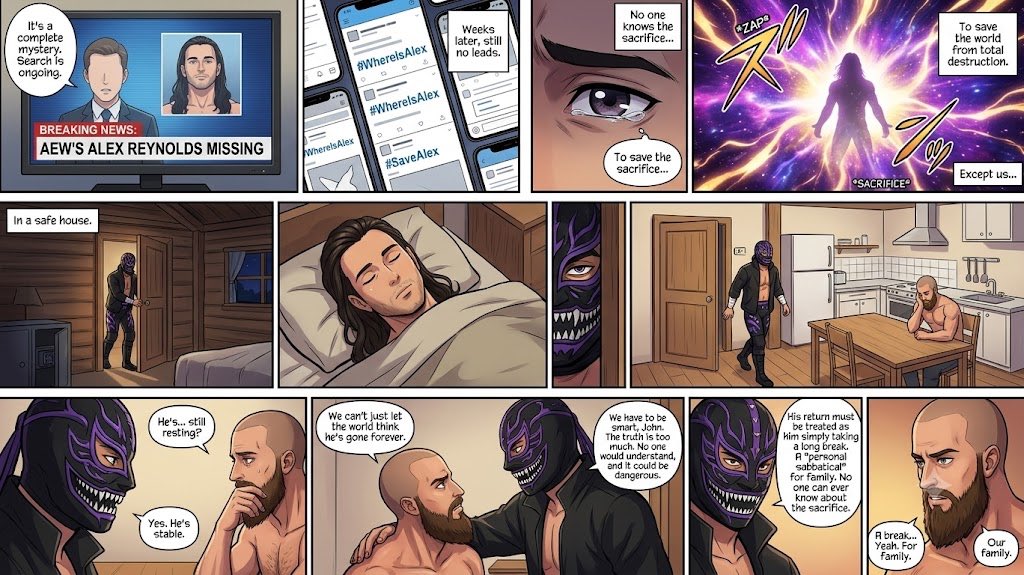 BlazexInferno's tweet photo. #AlexReynolds #EvilUno #JohnSilver #TheDarkOrder #AIComics #AEW https://t.co/2zTyjR2Uab