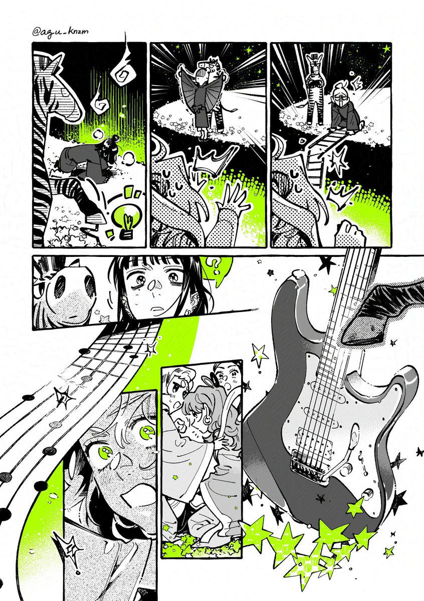 mitsuayanation's tweet photo. aya asked mitsuki to come over to her, but there was no way she could reach her. she tried using a ladder and flying, but she couldn’t make it. then she found the guitar and started playing, and the music opened a path so aya could finally get to her. it’s so beautiful :(( https://t.co/z9tuEC902y