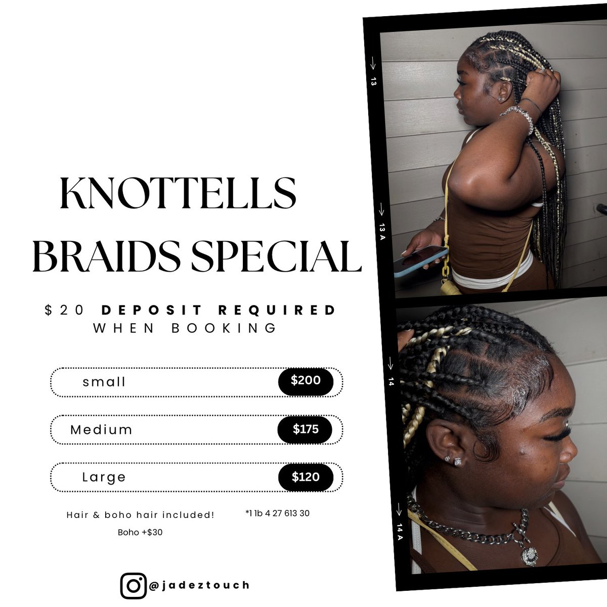 KiptooMannuh's tweet photo. **ATLANTA KNOTLESS
BRAID SALE!**
*BOOK NOW**
*What's Included:**
Hair Included
Boho Hair Included
**ALL styles are Mid-Back Length**
**Sale ends July 20th!**
9 Atlanta, GA
DM me  now to book your
appointment! https://t.co/Bix0pipdWL