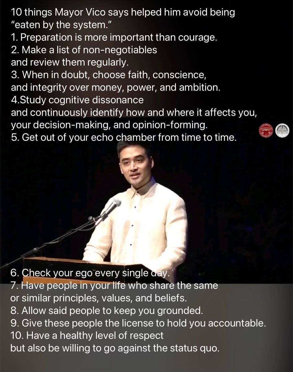AltIndayBadiday's tweet photo. Pasig City Mayor Vico Sotto on Saturday challenged the UP College of Law Class of 2026 to uphold integrity and resist corruption as they begin their legal careers, saying the country’s future rests on a new generation of leaders unwilling to be “eaten by the system” https://t.co/KC3j3GTp82