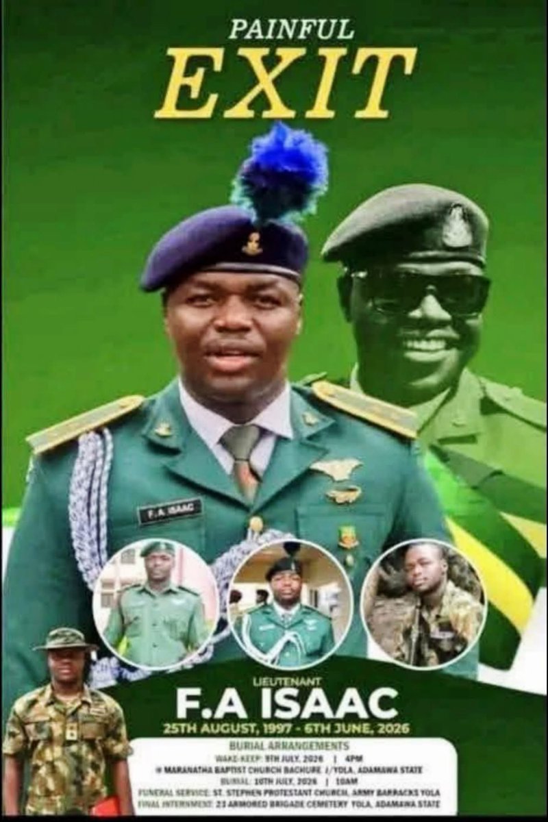 iamsamchoice's tweet photo. He was Kpai on a mission to rescue abducted students and teachers in Ogbomoso

Remember His Name. 🕯️

Never Forget His Sacrifice. 🕯️

Late Lieutenant FA Isaac 🕊️

He answered the call of duty without hesitation. In the brave effort to rescue kidnapped victims in ORIRE LG OGBOMOSO https://t.co/Ij9OV8mOgG