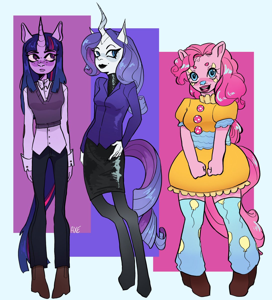 Its__AXE's tweet photo. Found this old art I had lined and finished it up like super quickly tell me to put the airbrush down next time 💔💔 #mlpfim https://t.co/ccTHwA34sT