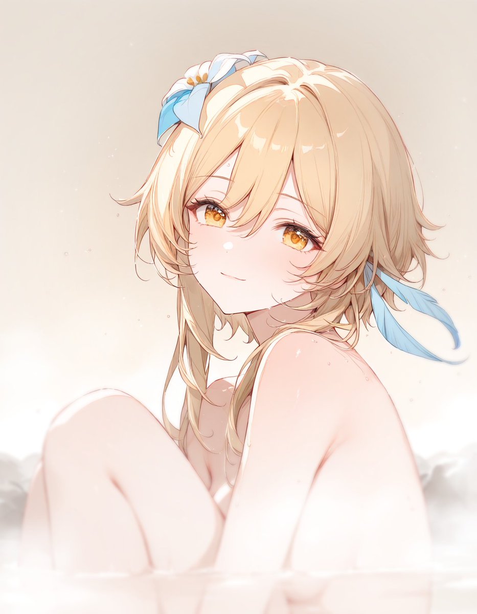 takanyashi22's tweet photo. Hot Spring Steam #Lumine #GenshinImpact https://t.co/KjOkndwCJi