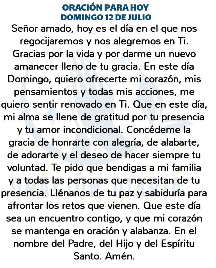 oracion_diaria's tweet photo. Oración Diaria para hoy Domingo 12 de Julio de 2026 https://t.co/xfVqgOKQ0W