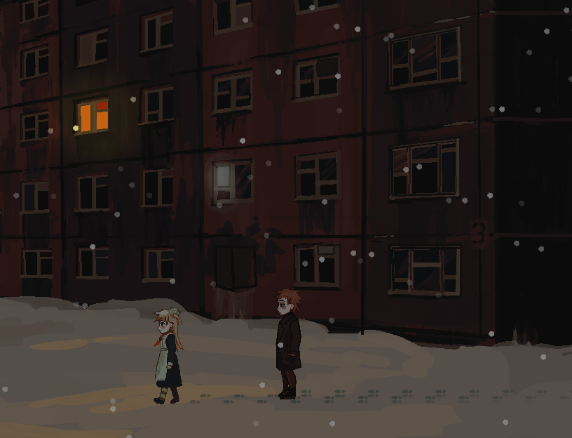 maduzu's tweet photo. 『Flesh, Blood, &amp; Concrete』プレイした。
https://t.co/vrW0E8HZIQ

なんて愛おしいゲームだ。鬱屈した世界と諦めが漂う圧迫感はとても居心地がよくて、もっとずっとここに居たかった。心の隣にあるかのようだ。ニカの寂しさと死への誘惑が胸をうつ。ドット絵が狂いまくっていて最高。大好き。 https://t.co/6WXOEo5rkx