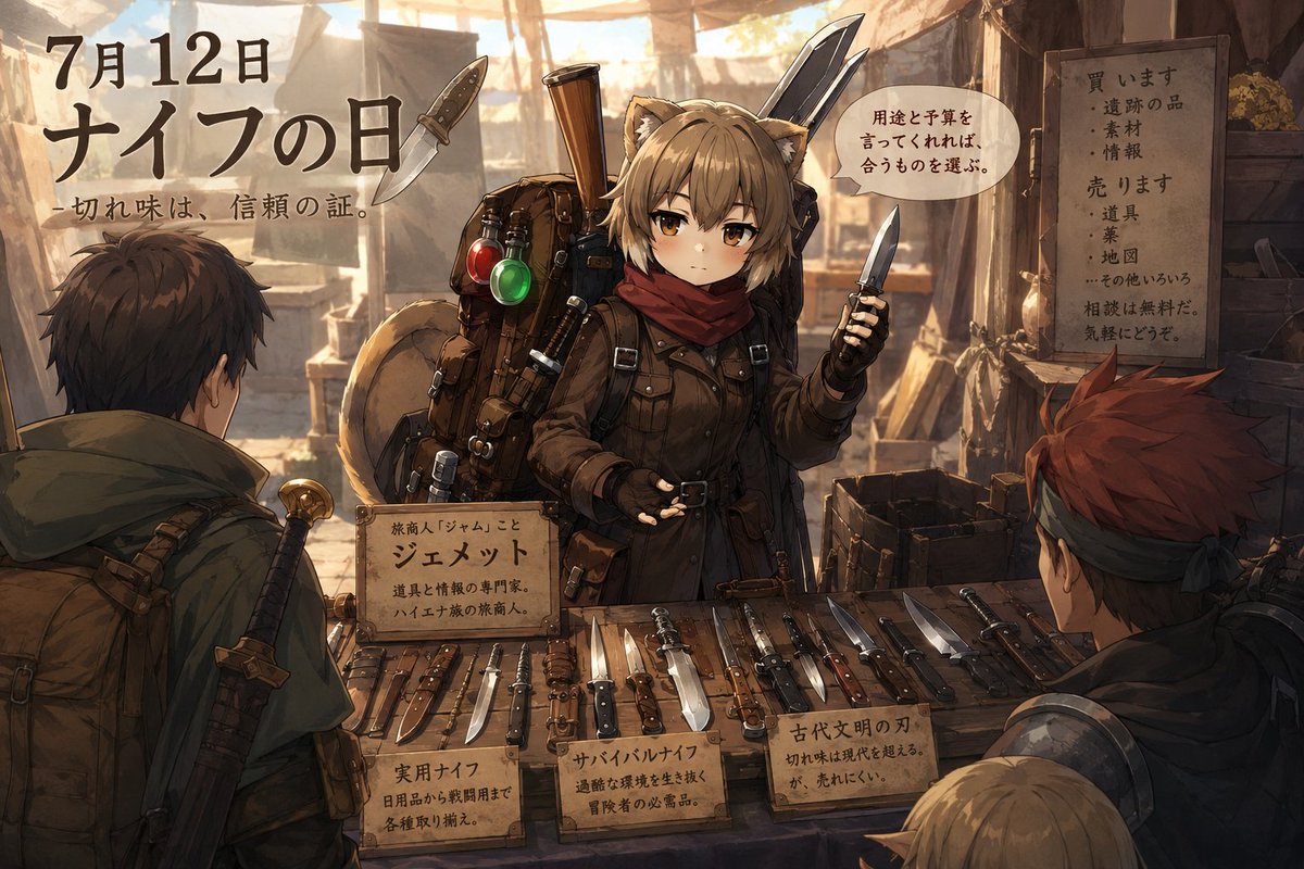 Anime Knife Day Merchant Stall