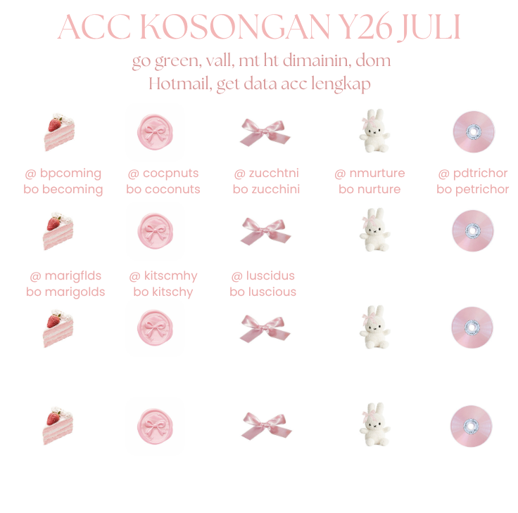 beazvs's tweet photo. w—ts kosongan twt juli y26 

💸 : https://t.co/um4EdWSlTI / each
⌗ verif all, dom hotmail
⌗ go green, ht mt dimainin
⌗ bisa langsung ganti usn 
⌗ get all data acc lengkap 

t. zonauang zonaba . https://t.co/INRFuaduQU