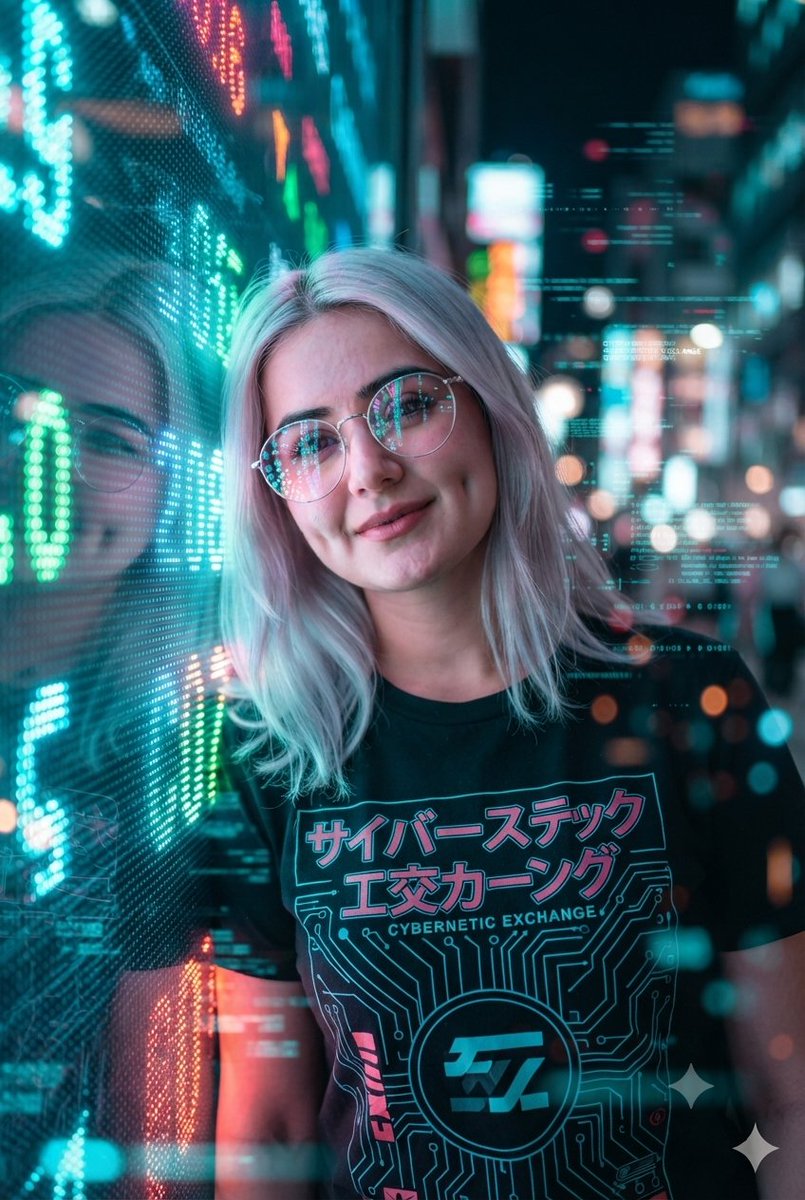 Cyberpunk Financial District Portrait