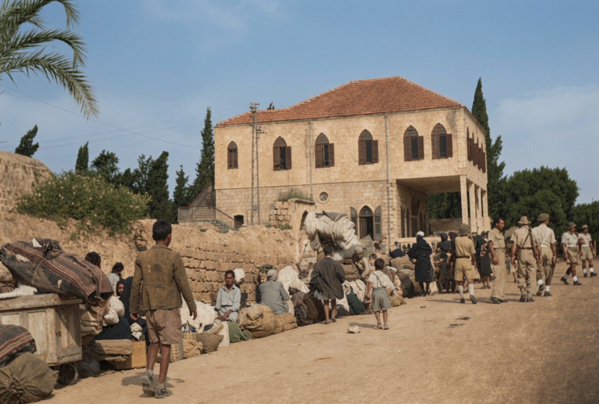 DaniMayakovski's tweet photo. Un día después, el 12 de julio de 1948, los sionistas fueron casa por casa amenazando a los palestinos que quedaban en Lydda y Ramla con fusilamientos si no se iban de sus casas, provocando una brutal limpieza étnica.

Expulsaron a 70.000 palestinos de sus casas, condenándolos a morir sin agua ni comida durante una caminata de más de 24 kilómetros a más de 35 °C, más de 350 palestinos morirían en las orillas de las carreteras huyendo.... algunas mujeres palestinas murieron con su hijo en brazos y sus bebés se amamantaban de sus cadáveres.

Además a los miles de palestinos a los que expulsaron, los sionistas les robaron todas sus pertenencias, saquearon sus casas y en los mismos controles de carretera les robaban el dinero, las joyas o todo lo que tuviese valor. 

Spiro Muhayyer, un habitante de Lydda: 

"Los soldados sionistas habían establecido controles en todas las carreteras que iban hacia el este y registraban a los refugiados, en particular a las mujeres, les robaban las joyas de oro que tuvieran en sus cuellos, muñecas y dedos y lo que tuvieran escondido en sus ropas, así como el dinero de sus carteras y cualquier cosa de valor".

Durante la masacre y la expulsión de los palestinos de Lydda y Ramla, los sionistas también violaron masivamente a las mujeres palestinas que tenían secuestradas, como los propios sionistas admitieron más tarde.

Amos Kenan, jefe de pelotón en el 82.º regimiento de la brigada sionista que conquistó Lydda, contó a The Nation el 6 de febrero de 1989: 

"Por la noche, no podíamos contenernos e íbamos a la prisión a abusar de mujeres árabes. Quiero asumir, que aquellos soldados que no nos contuvimos y abusamos de mujeres, lo hicimos porque pensábamos que los árabes habrían hecho lo mismo si hubiesen ganado la guerra".

La respuesta unos días después, el 21 de julio de 1948, del ministro de agricultura sionista, Aharon Zisling, a las violaciones masivas de mujeres palestinas fue:

"Se ha dicho que ha habido casos de violaciones de nuestros soldados a las mujeres árabes en Ramla, puedo perdonar los actos de violación... para mi es más grave que se entrase en las ciudades de Lydda y Ramla, y se arrancaran los anillos de los dedos y las joyas de los cuellos de las mujeres árabes".