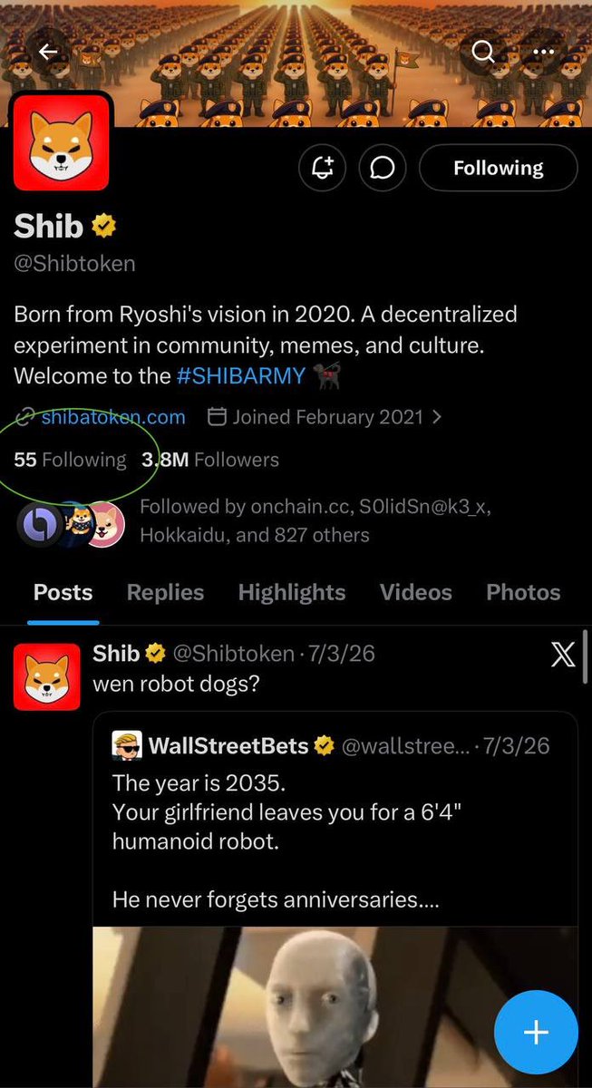 j77595191's tweet photo. @OgBitcoin57914 @CryptoThannos He doesn’t go as far as following like that, buddy. https://t.co/5IYs40t727