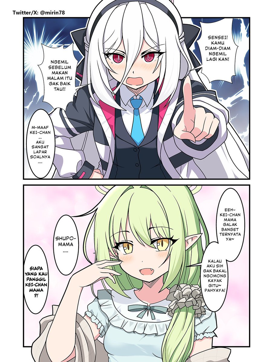 Decoeg05's tweet photo. @mirin78 Terjemahan Indonesia

~Komik Blue Archive dimana Kei dan Nozomi sedang memanjakan Sensei~

NOZOMI : "Kalau begitu ayo kita ngemil seperti biasa"
KEI: "Seperti Biasa?!"

お疲れ様です！ https://t.co/QXpkR7P5k4