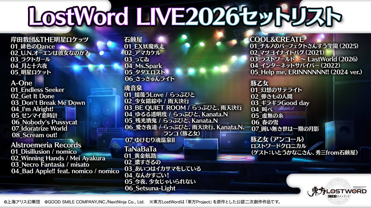 🎙️#ロスワライブ 特番のおさらい②🎙️ 🎤LostWord LIVE 2026