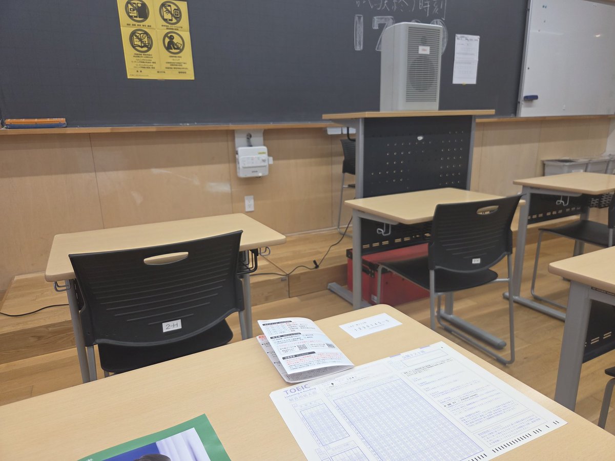 mik39's tweet photo. #TOEIC 過去一よい席位置に！珍しい120分回！ https://t.co/wEaTTY40pC