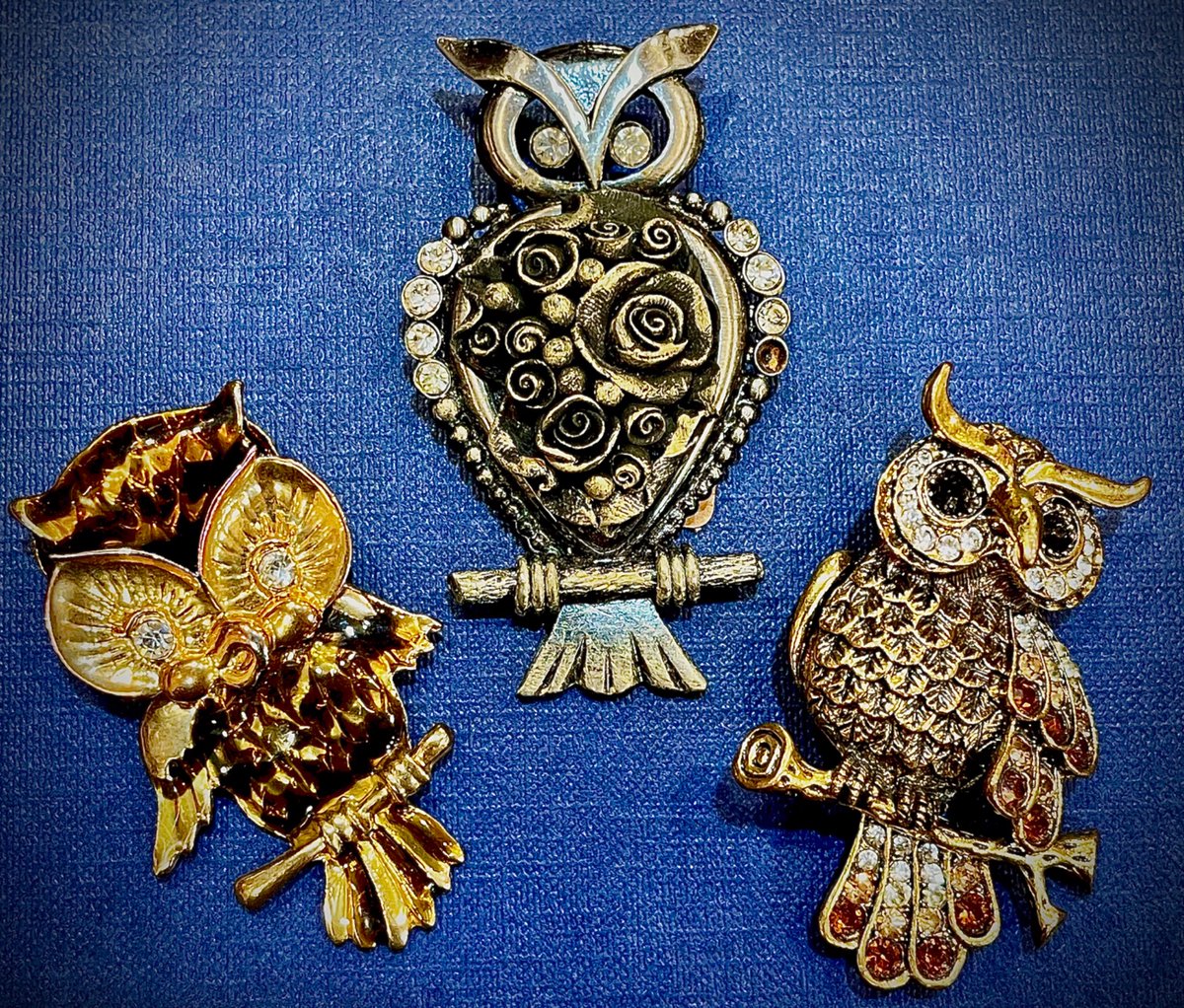 フクロウのヴィンテージブローチ✨🦉✨