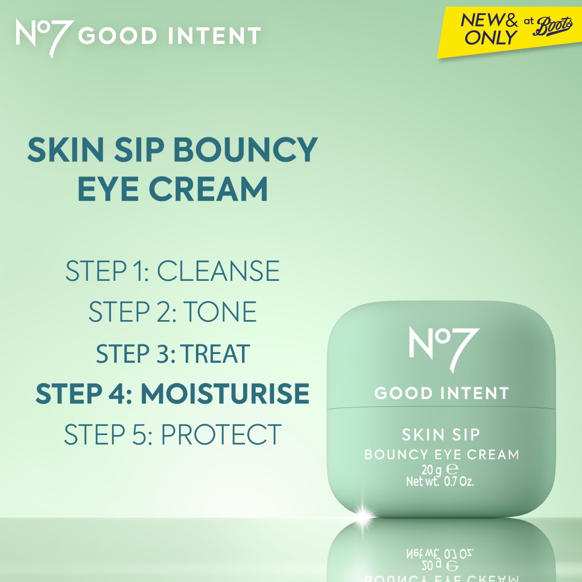 BootsTh's tweet photo. 💚 NEW No7 Good Intent Skin Sip Bouncy EYE CREAM
บูสต์ความชุ่มชื้นทันที ให้ใต้ตาดูอิ่มฟู พร้อมลุค Glass Skin
💸 วันนี้เพียง 489.- (ปกติ 699.-) ถึง 26 ส.ค. 69
ช้อปเลย ที่ Boots ทุกสาขา และออนไลน์
https://t.co/Fmo0xN91LH
#BootsThailand #No7Thailand #No7GoodIntent #กลาสสกินผิวใส https://t.co/pqNrXfeMFl