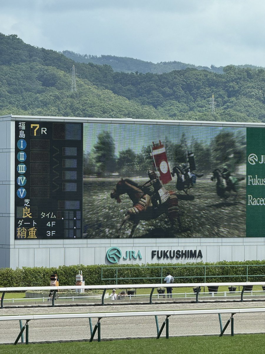 tanaka617's tweet photo. 偽りの着順（一週目）、福島競馬場特有のふざけたCG、会心の一撃、ポケふた https://t.co/LH3vVyQUTh