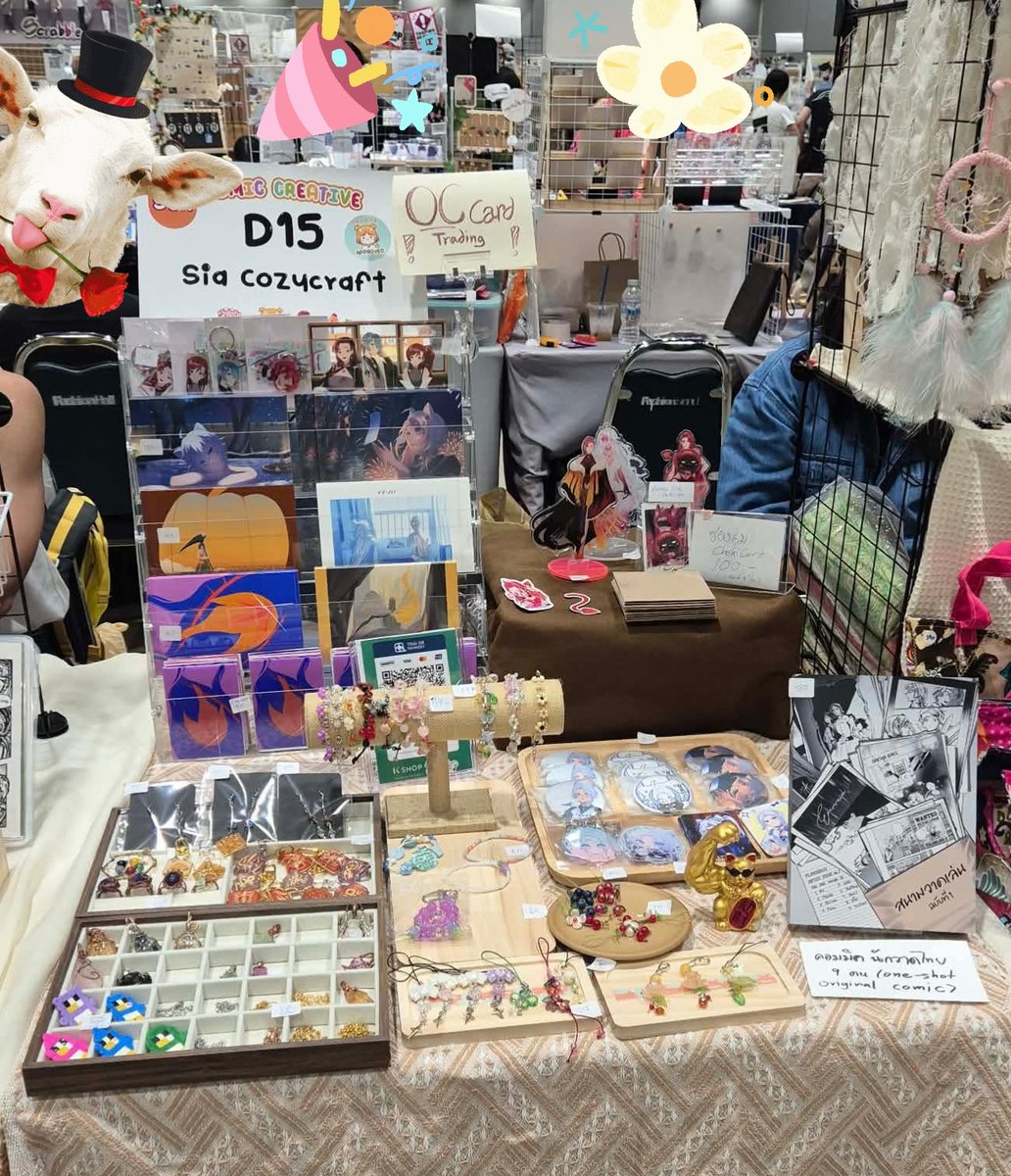 Asmo69_BLB's tweet photo. บูทวันอาทิตย์มีของมาเติมเพิ่มนิดหน่อยอย่าลืมแวะมาหากันที่ D15 นะคะ 💖
#comiccreative #CC1 #CC_SUN https://t.co/b9RqRkn222