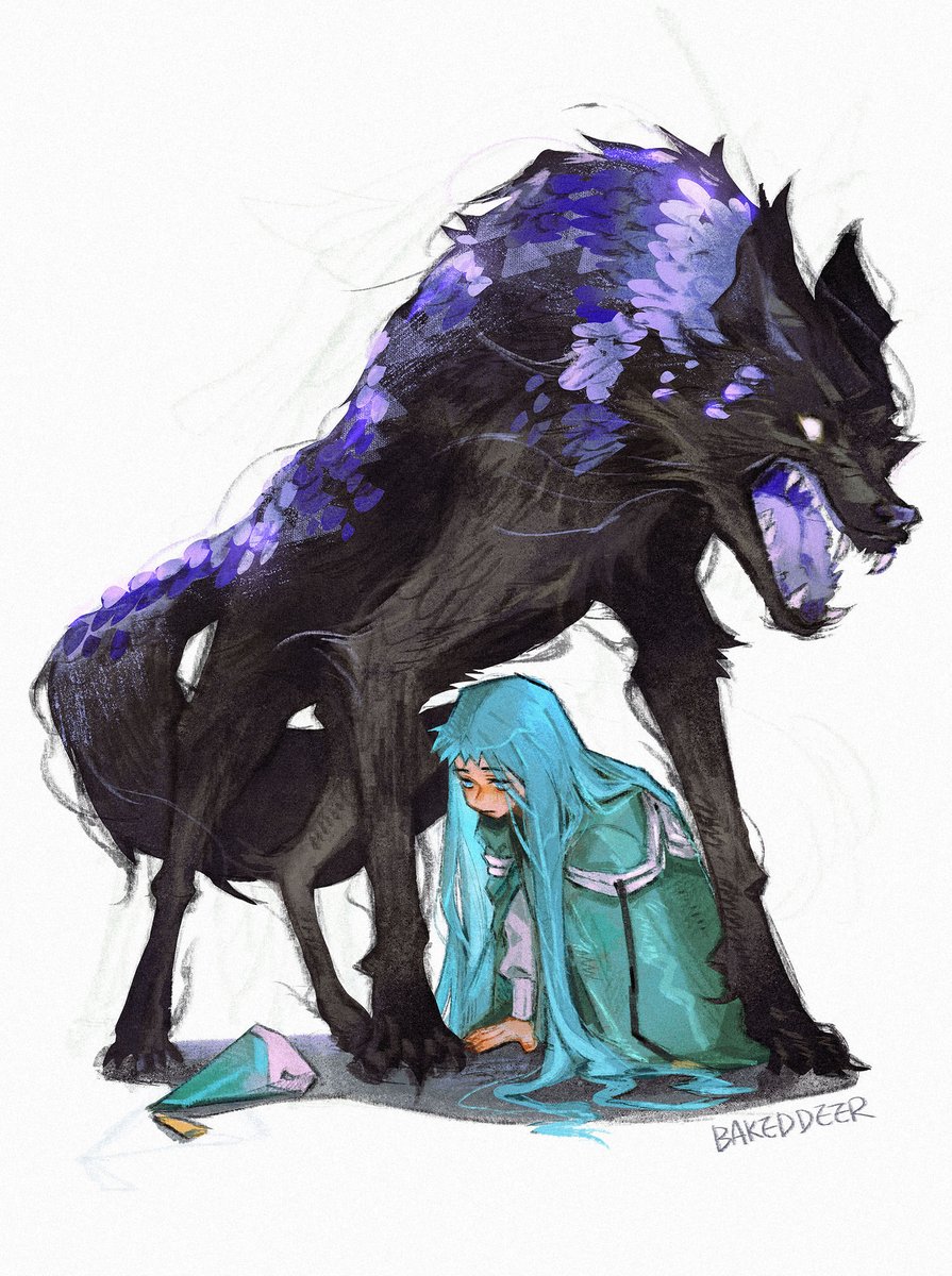 Bakeddeer's tweet photo. Just finished S1 anime, and thought they are kinda cute!!💎🐺

(just started reading the manga don't spoil me🤫)
#Δ帽子 #witchhatatelier #fanart
#richeunie https://t.co/vDOCTLCCPy